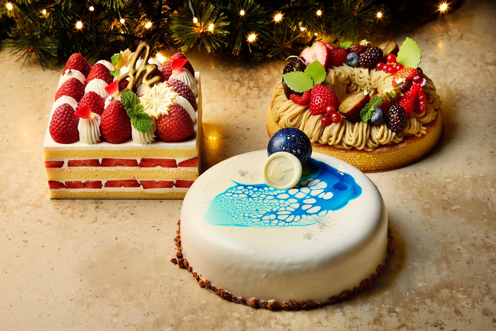 クリスマスケーキ3種の集合写真