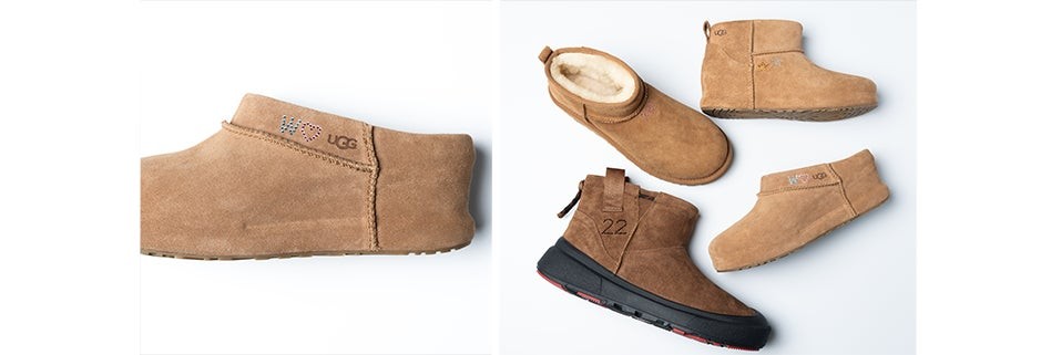 UGG FEEL STUDIOのSwarovskiクリスタルによるカスタマイズ例
