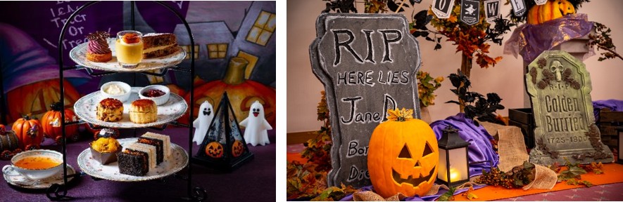 蓼科グランドホテル滝の湯のハロウィン装飾とアフタヌーンティー