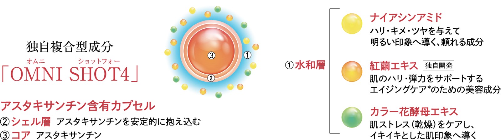 独自複合型成分「OMNI SHOT4」