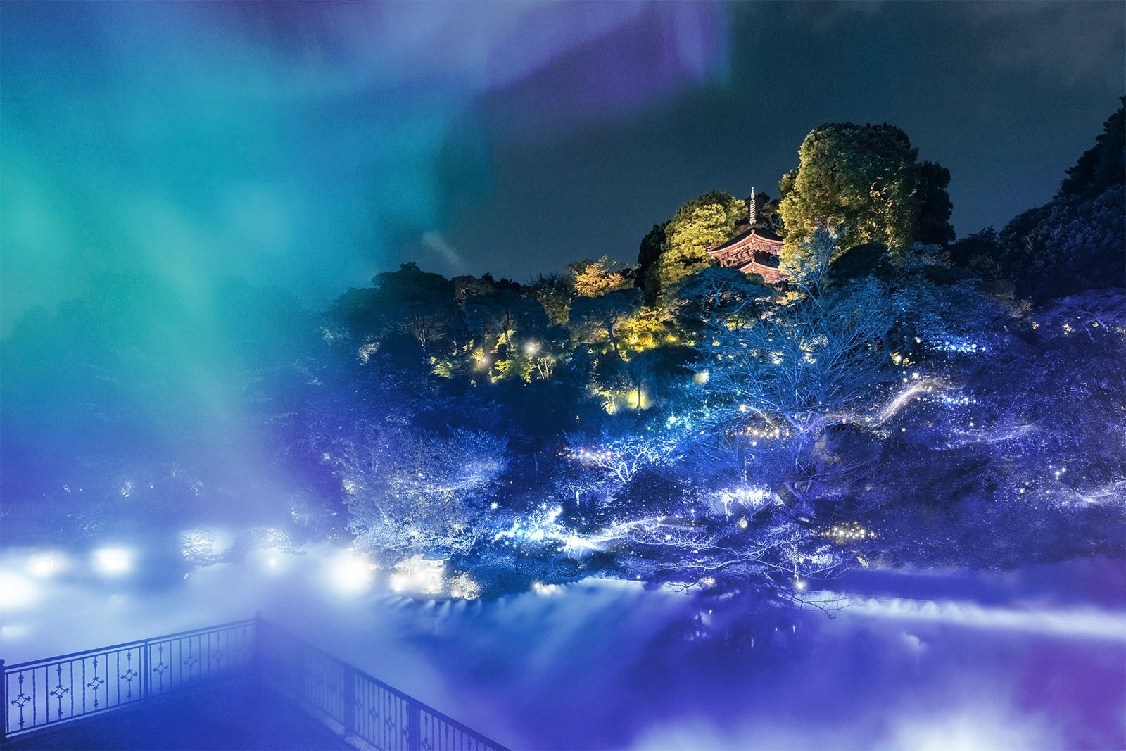 森のオーロラと雫の煌めき／東京雲海-八雲-