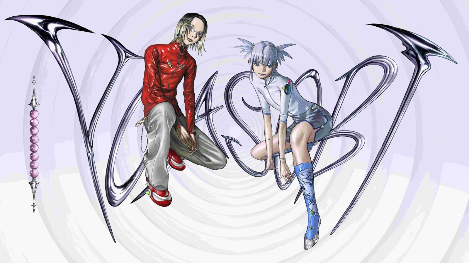 YOASOBIの文字と2人を描いたイラスト