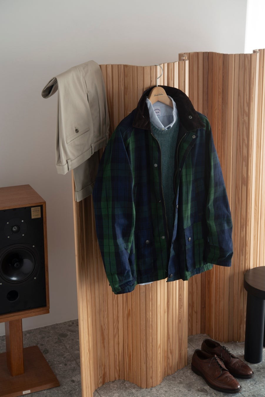 Waxed Cotton Jacket made by British Millerainのスタイリング