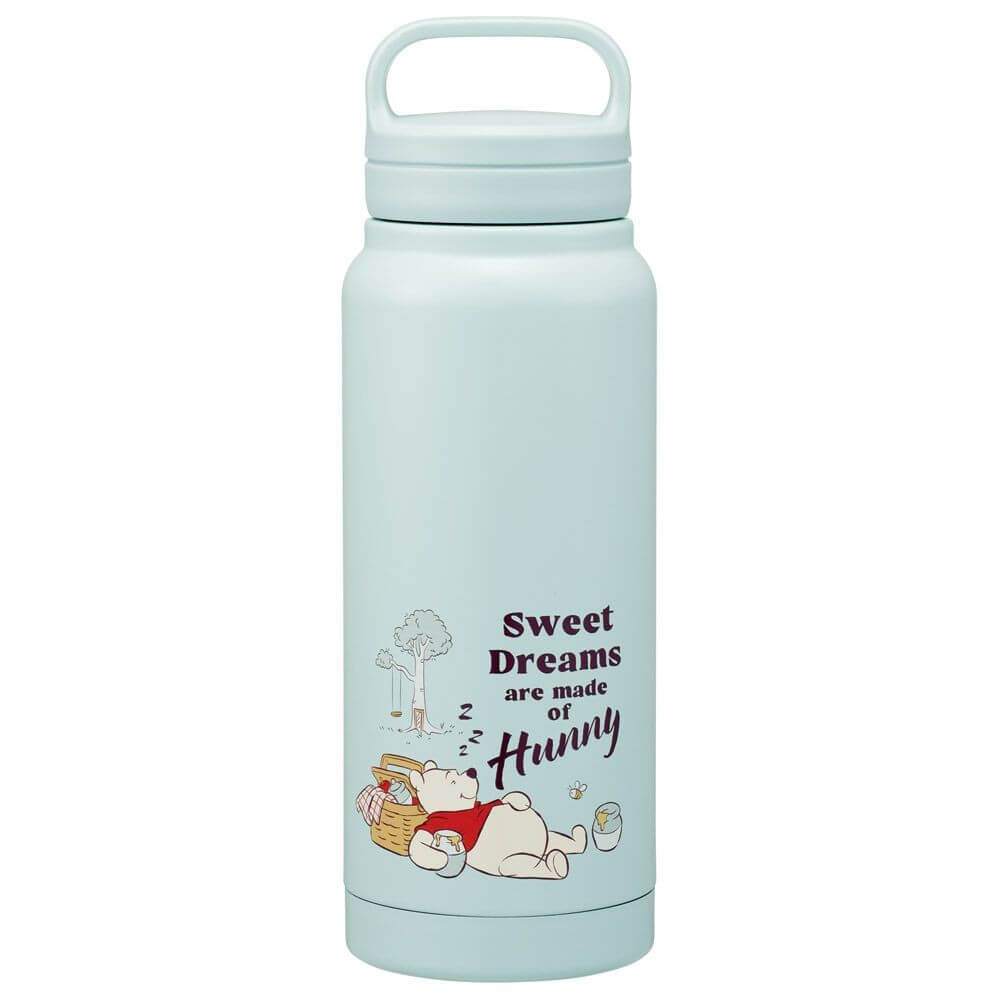 くまのプーさんのくすみ色500mlステンレスボトル くすみグリーン 500ml
