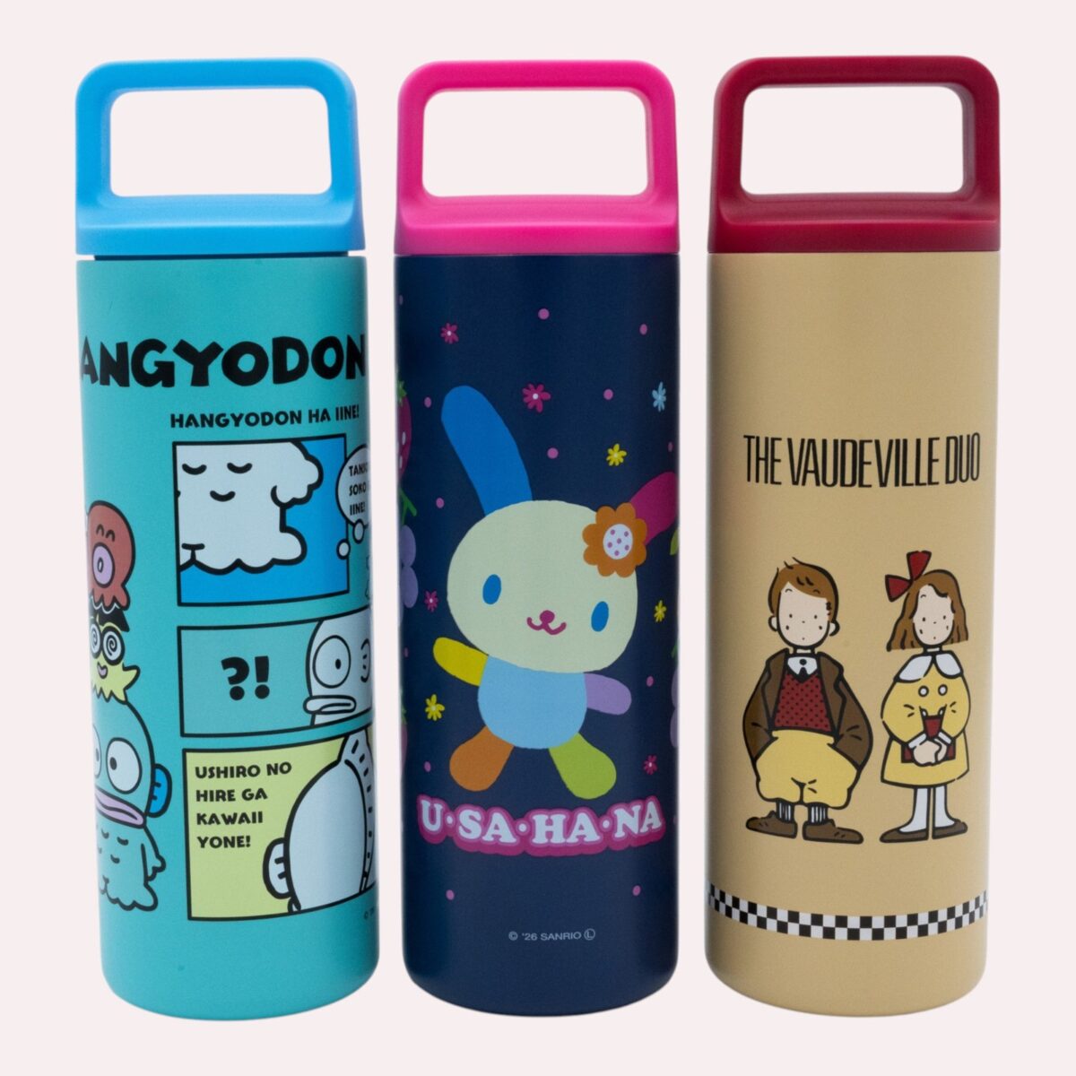 スクエアハンドル付ステンレスマグボトル450ml 3種