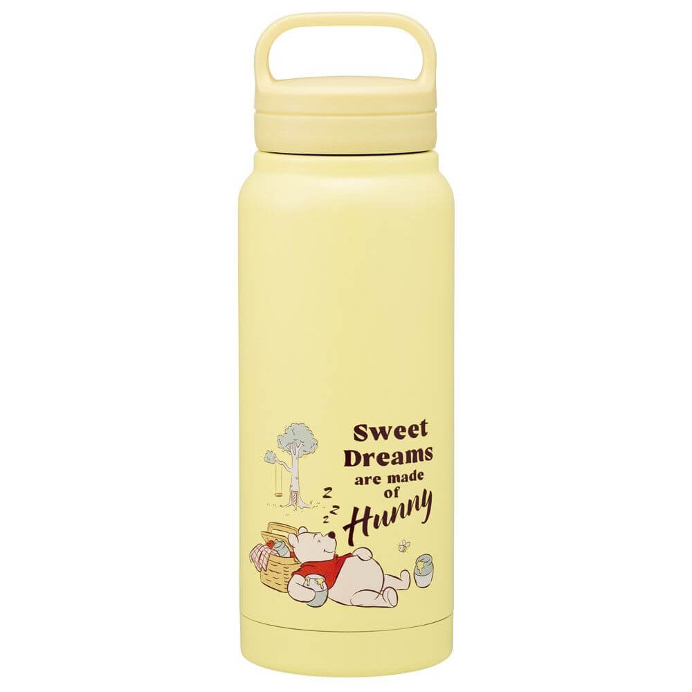 くまのプーさんのくすみ色500mlステンレスボトル くすみイエロー 500ml