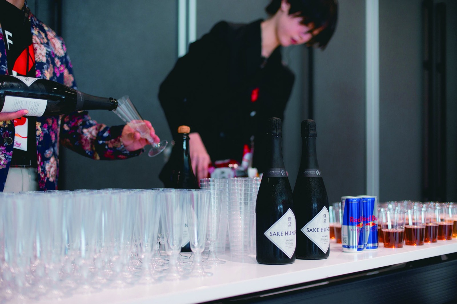 AFAF2025で提供されたスパークリング日本酒『深星』