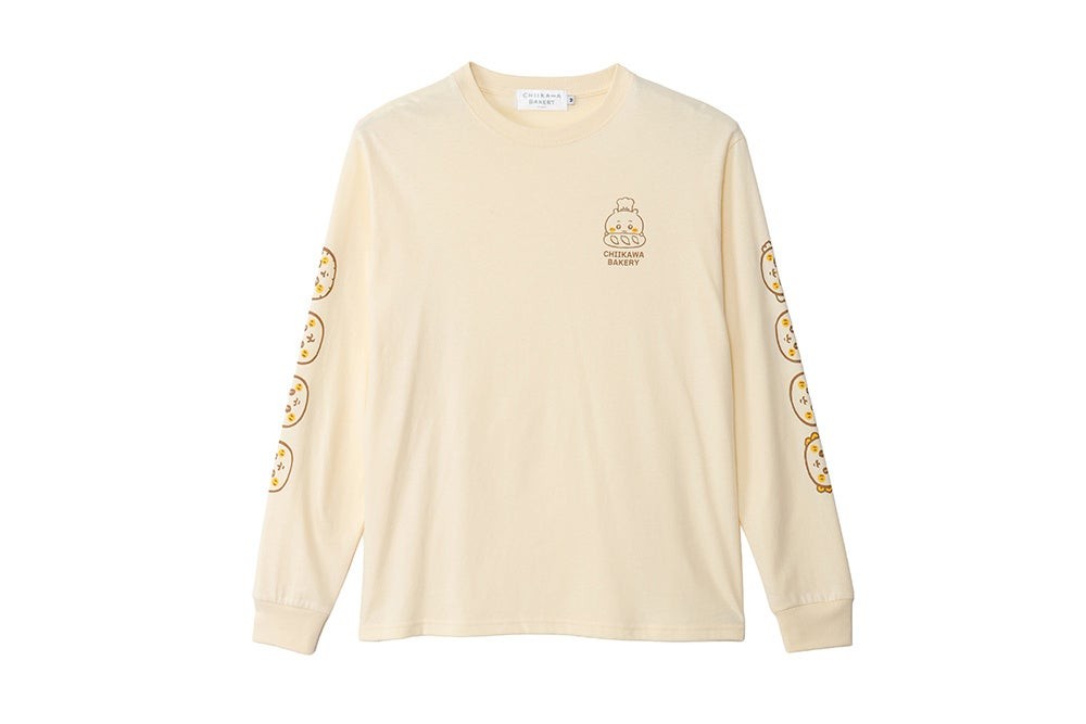 長袖Tシャツ　パンなみんな　ベージュ（M/L)