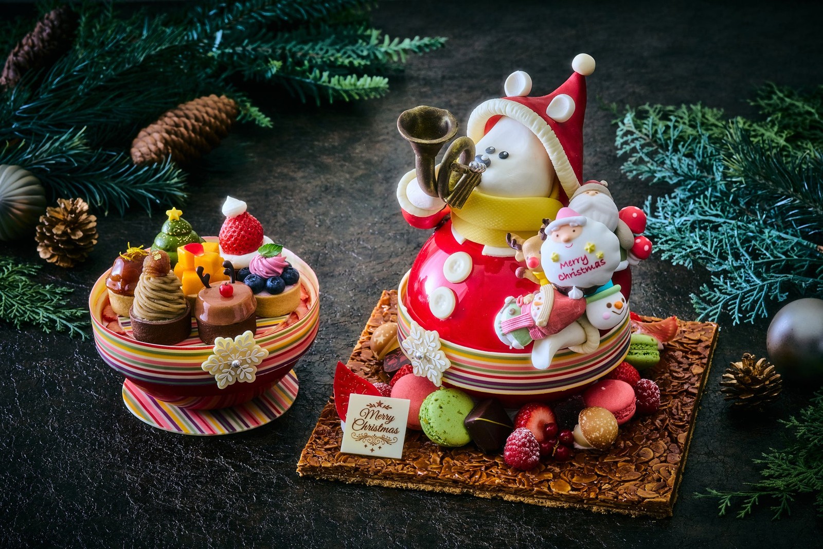ホワイトベア・シンフォニー、黄金のホルンを奏でるホワイトベア型のクリスマスケーキ