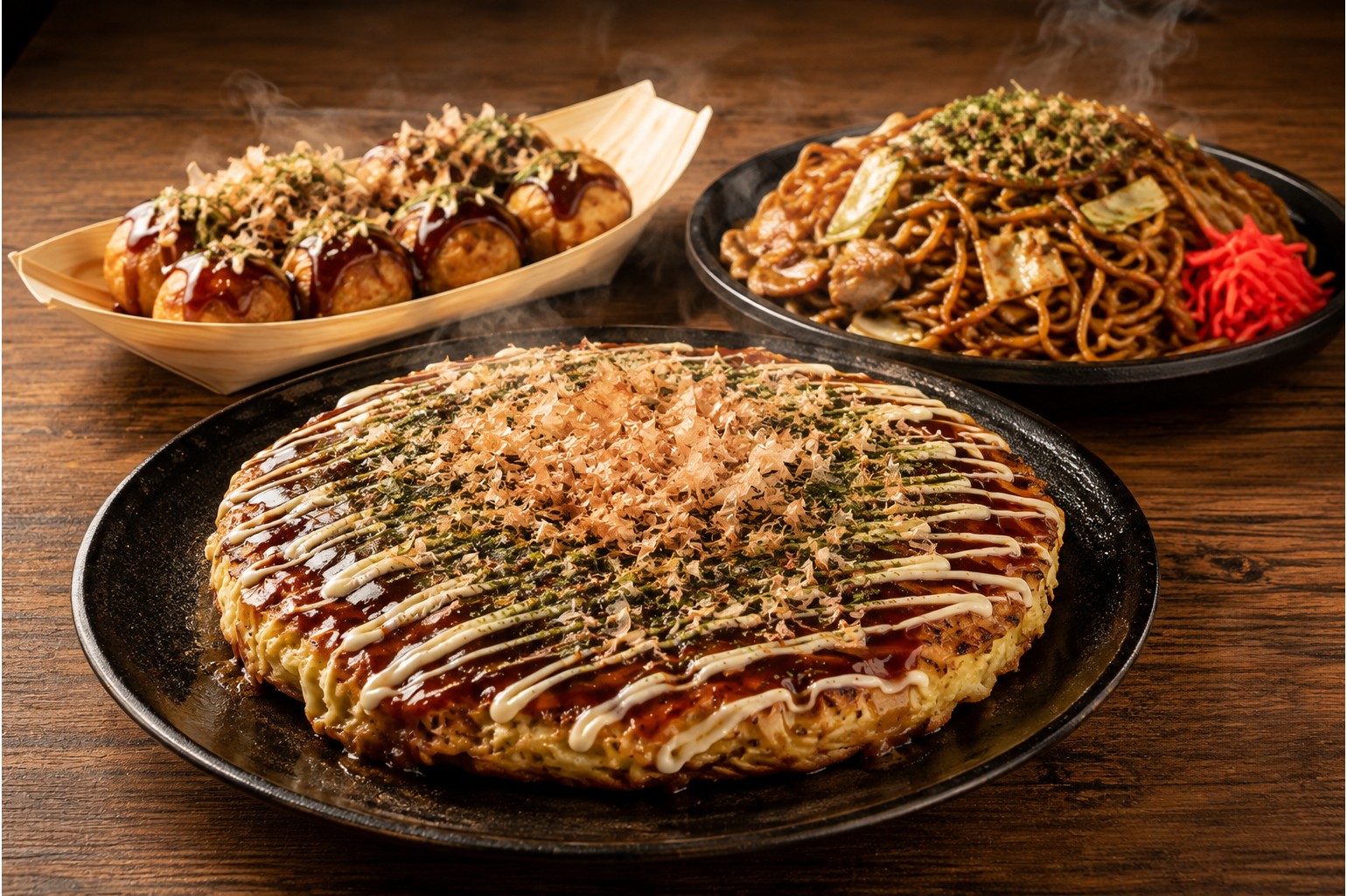 POPUP KONAMONのお好み焼き・焼きそば・たこ焼き