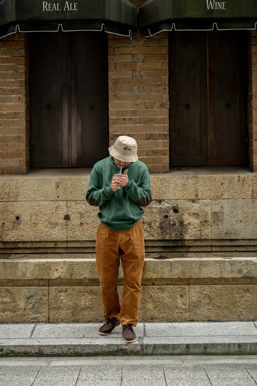 LACOSTE × CLUBHAUS Half-zip Sweater