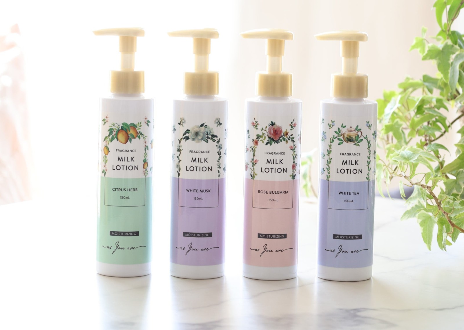 as you areミルクローション(ボディミルク) 4つの香り(150mL)
