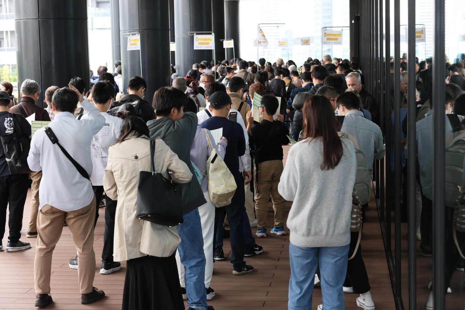 東京インターナショナルペンショー、昨年の待機列の様子