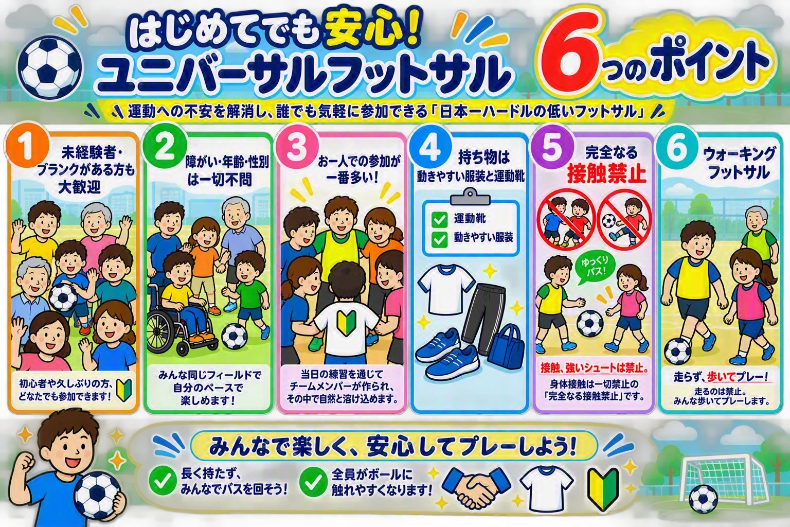 ユニバーサルフットサル6つのポイント