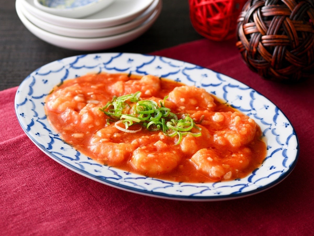海老のチリソースの料理