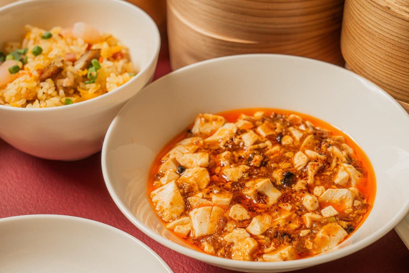 壺中天のセットメニュー「麻婆豆腐」と「五目炒飯」
