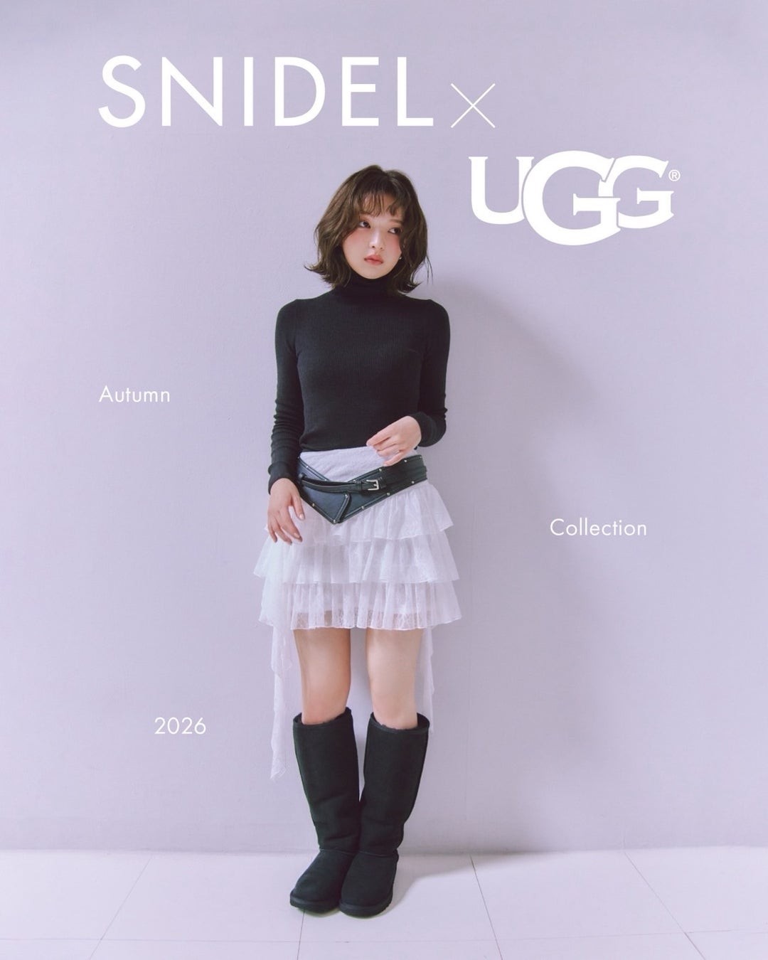 SNIDEL×UGG「Classic Ultra Tall」の着用イメージ