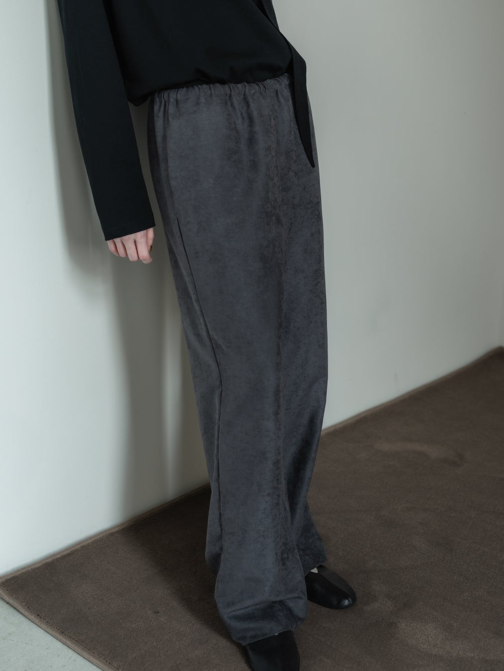 suede easy pants
