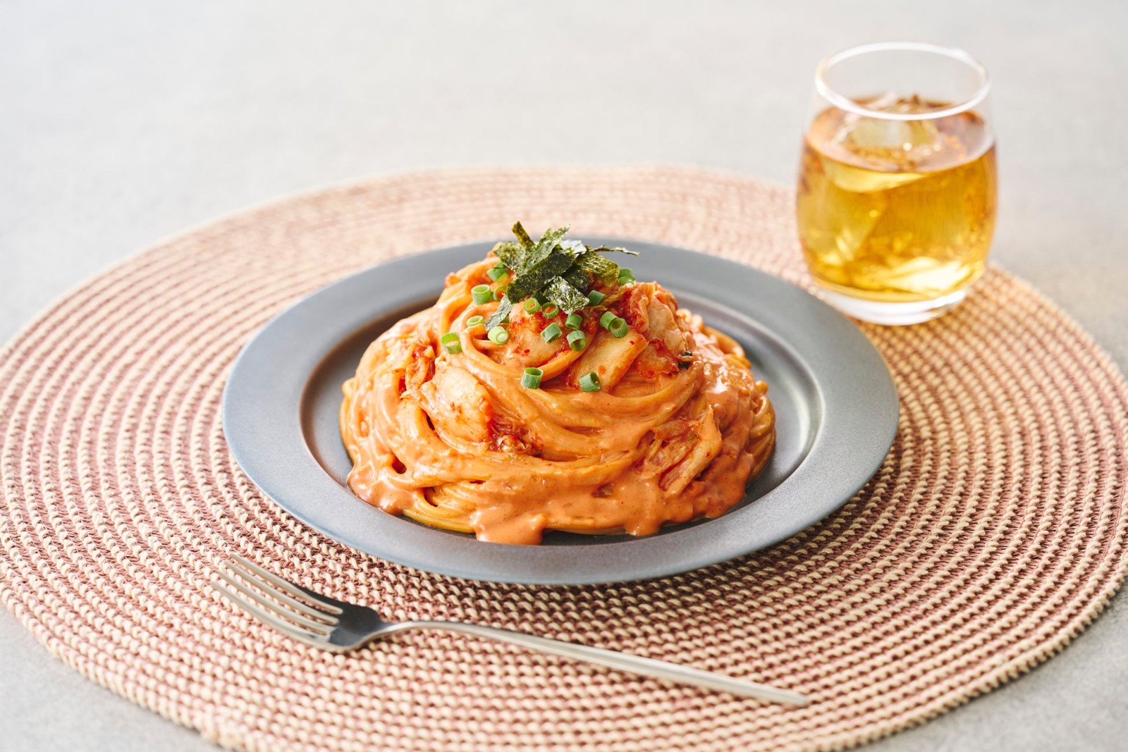 味噌ロゼキムチのクリームパスタ