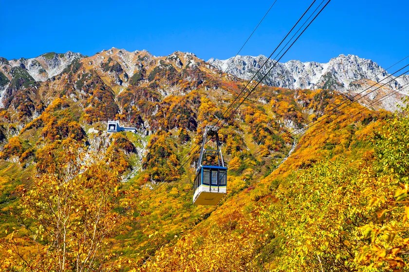 立山ロープウェイと紅葉