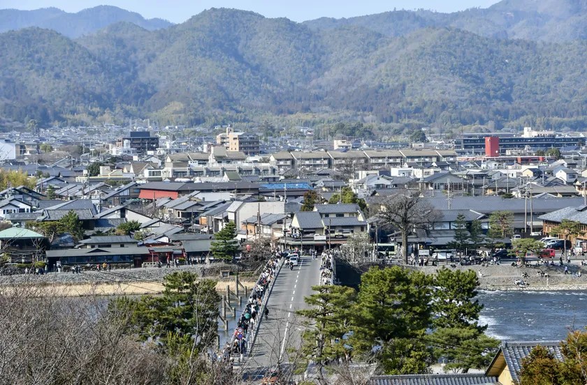 法輪寺舞台(見晴台)からの景色