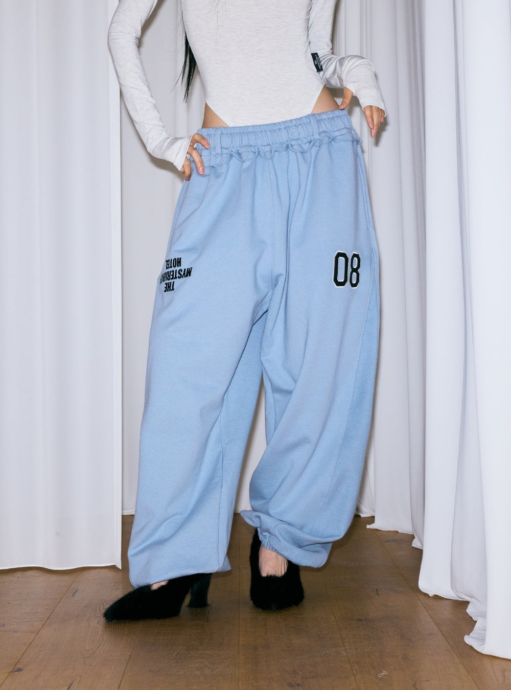 08 CUT-OFF SWEAT PT - BLUE