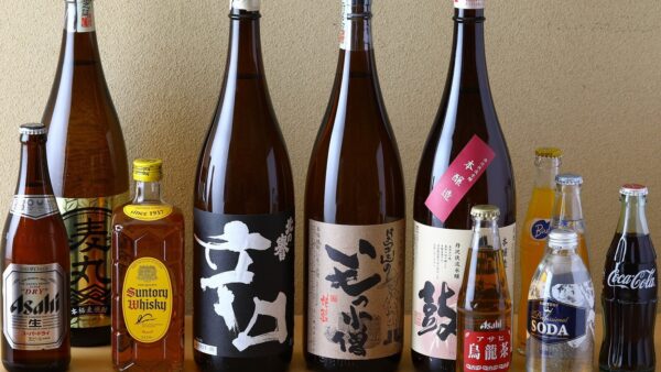 プレミアム飲み放題の日本酒・焼酎・ソフトドリンクなどのボトル