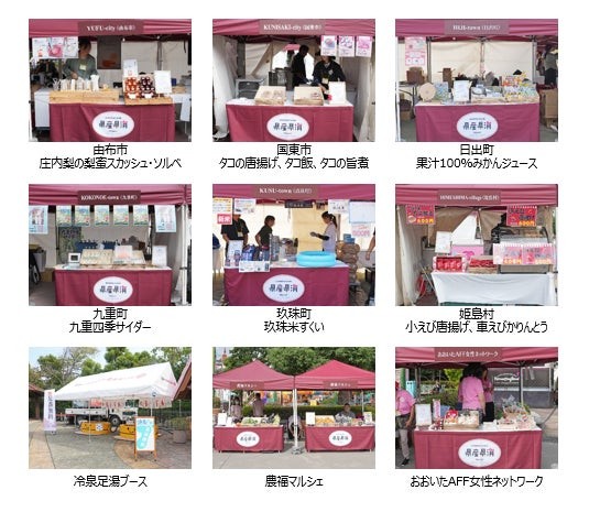 各市町村ブースと農福マルシェなどの紹介