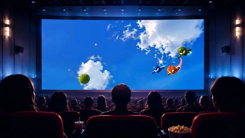 SDGsマンの映画館広告