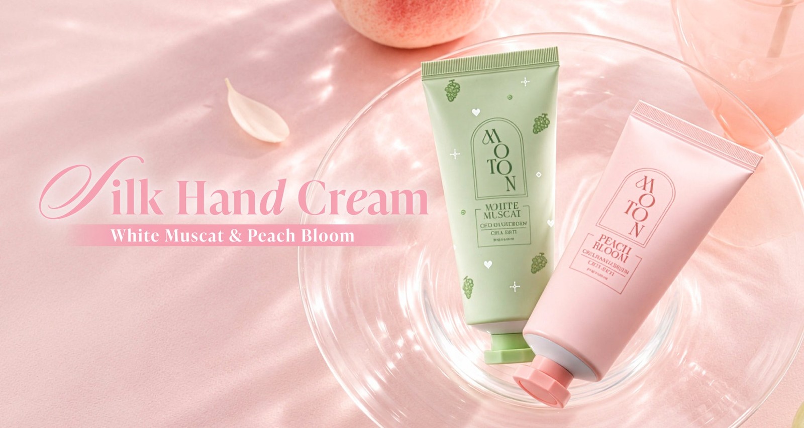 MOTON シルクハンドクリーム WHITE MUSCAT・PEACH BLOOM