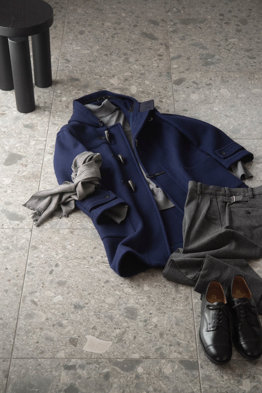 Duffle Coat fabric by Hainsworth & sonsのスタイリング