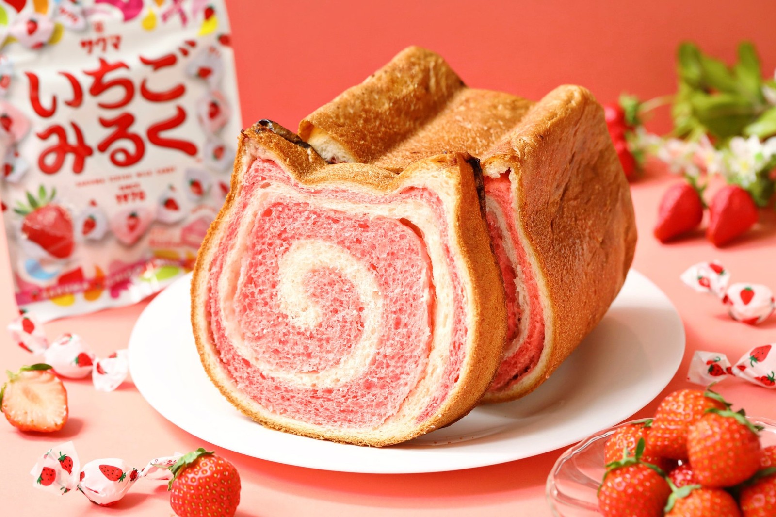 ねこねこ食パン ペロペロキャンディのカット