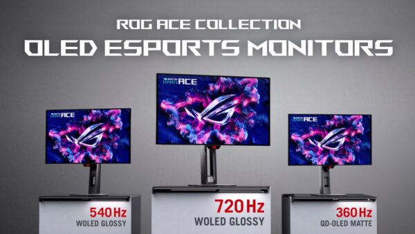ROG Ace Collectionの24.5インチOLEDゲーミングモニター3製品