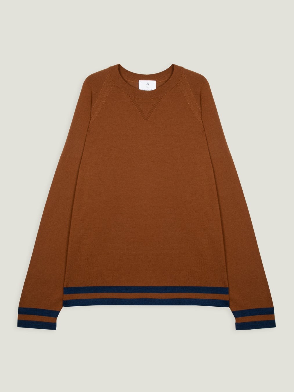JS138 Tipped Hem Crew Neck Jumper