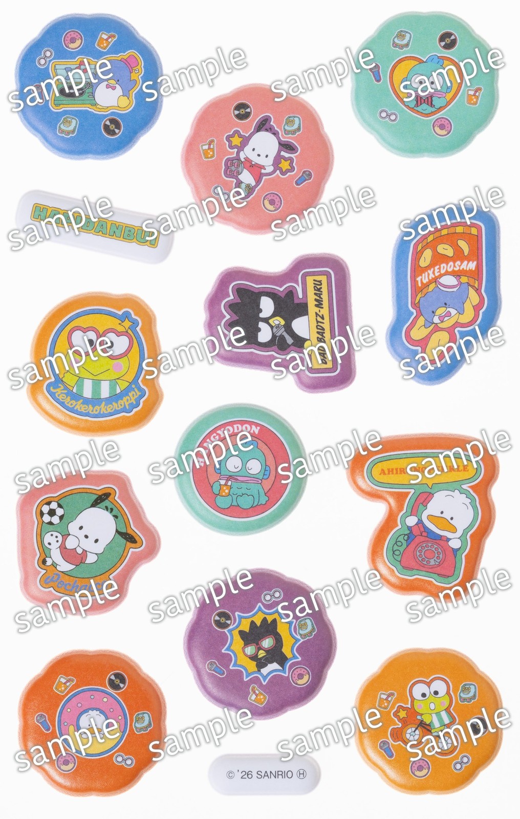 はぴだんぶいのぷっくりシールシート