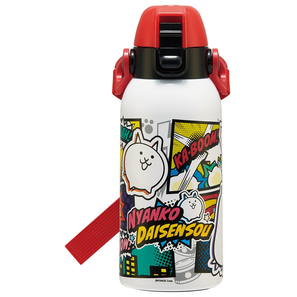 スケーター 直飲みステンレスボトル600ml(STCH6)「にゃんこ大戦争」