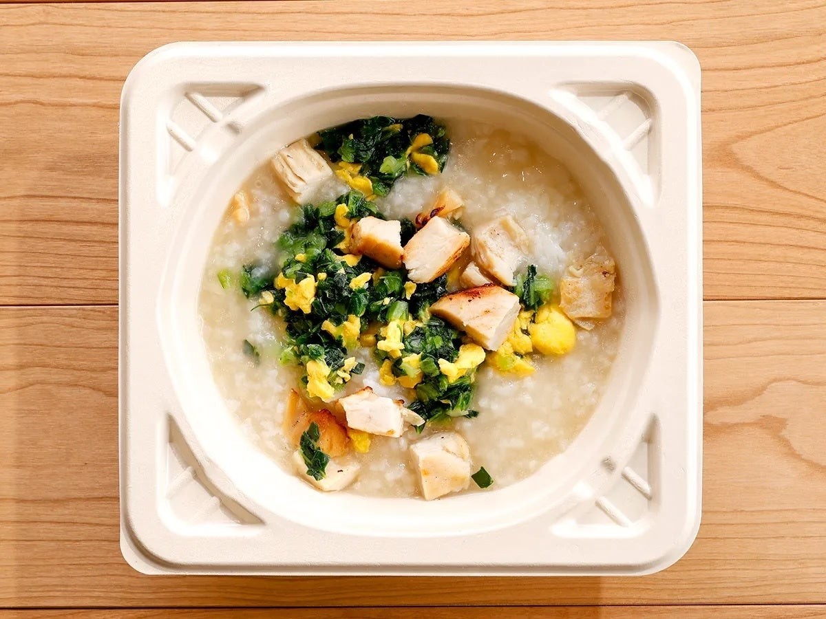 nosh「やわらか鶏肉と小松菜の中華粥」