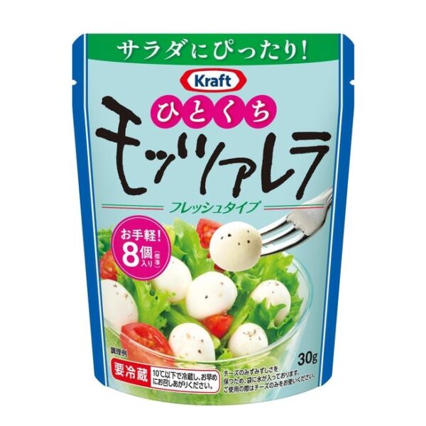 クラフト ひとくちフレッシュモッツァレラ 30gのパッケージ