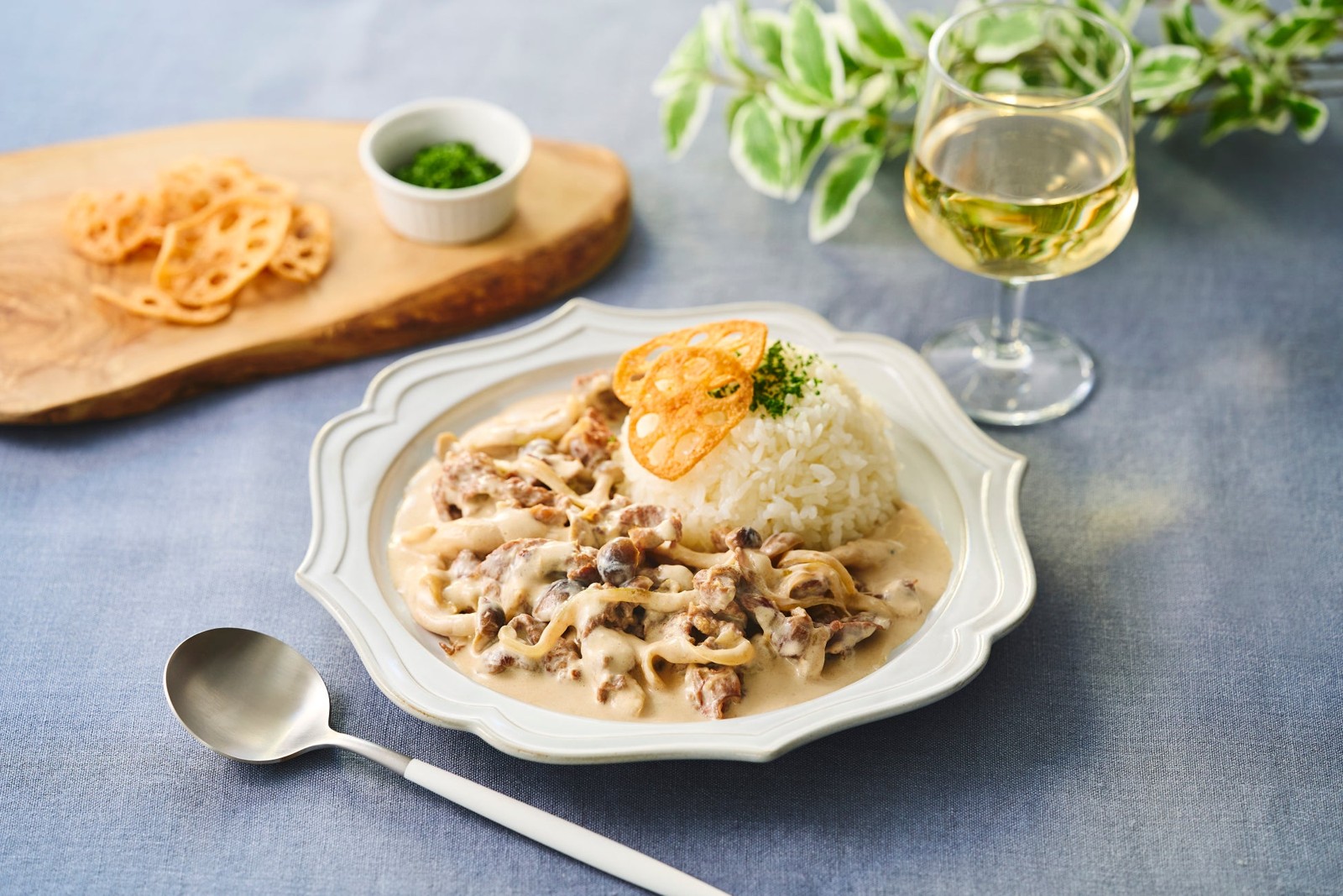 味噌クリームビーフストロガノフ