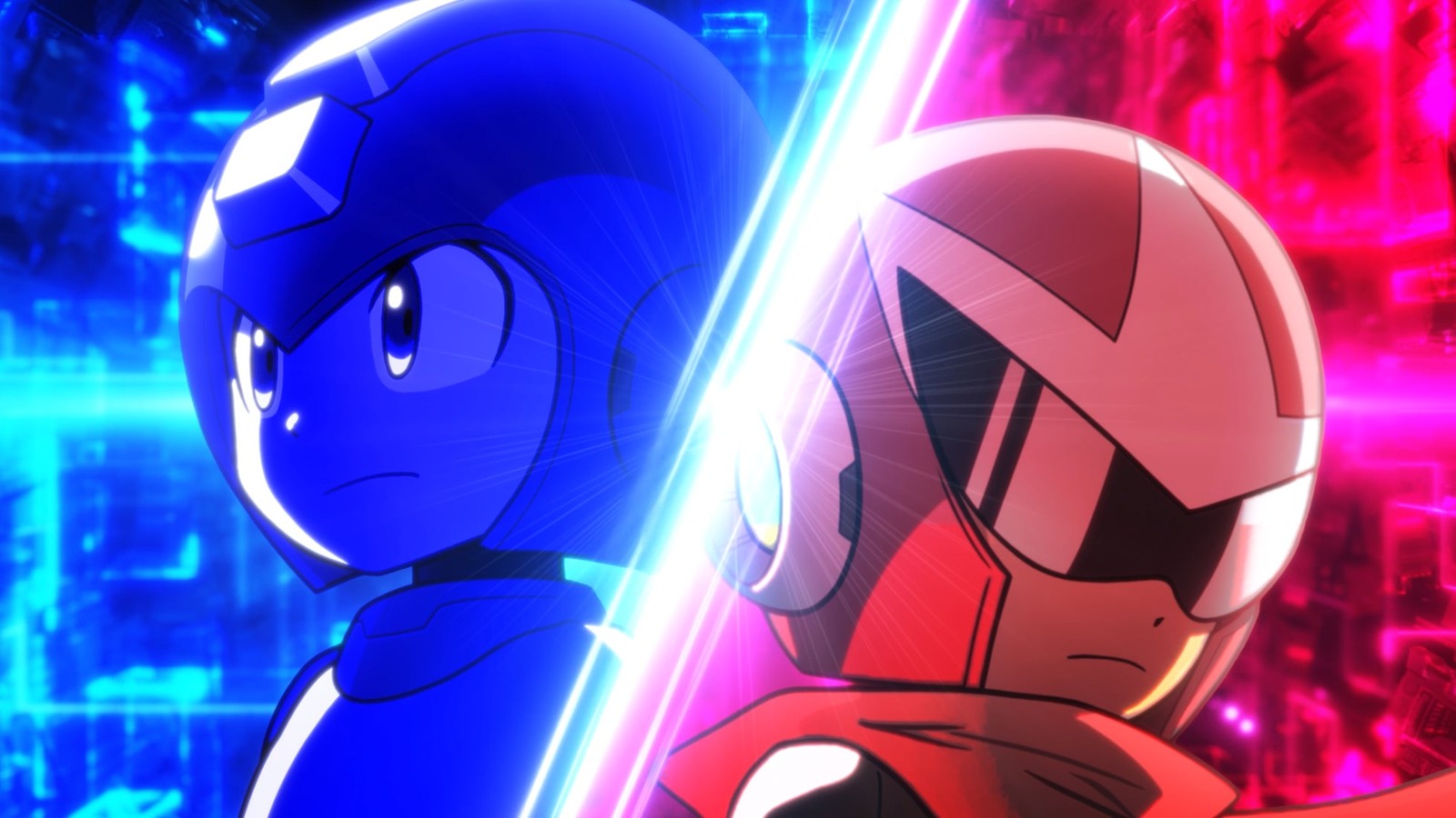 ロックマンとブルースの対峙カット