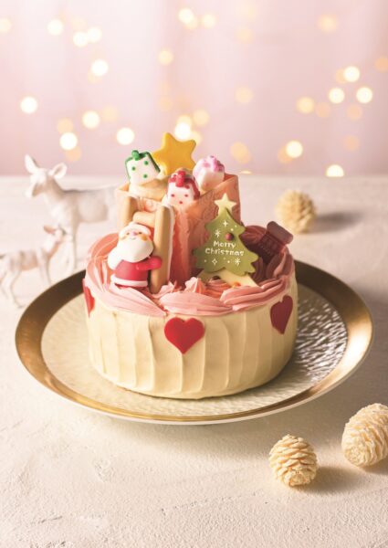 コロンバン「カドー・ダムール・ノエル」サンタクロースを飾ったクリスマスケーキ