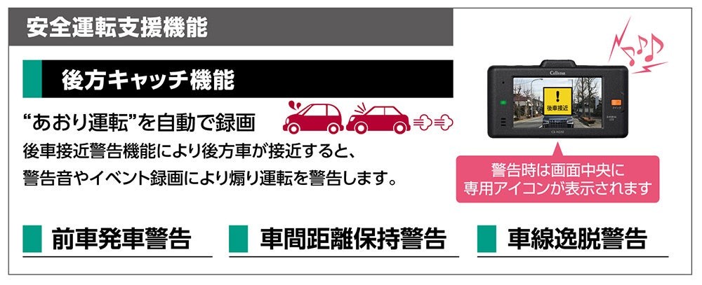 後車接近警告機能