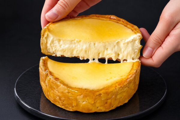 ふわとろチーズタルトの断面