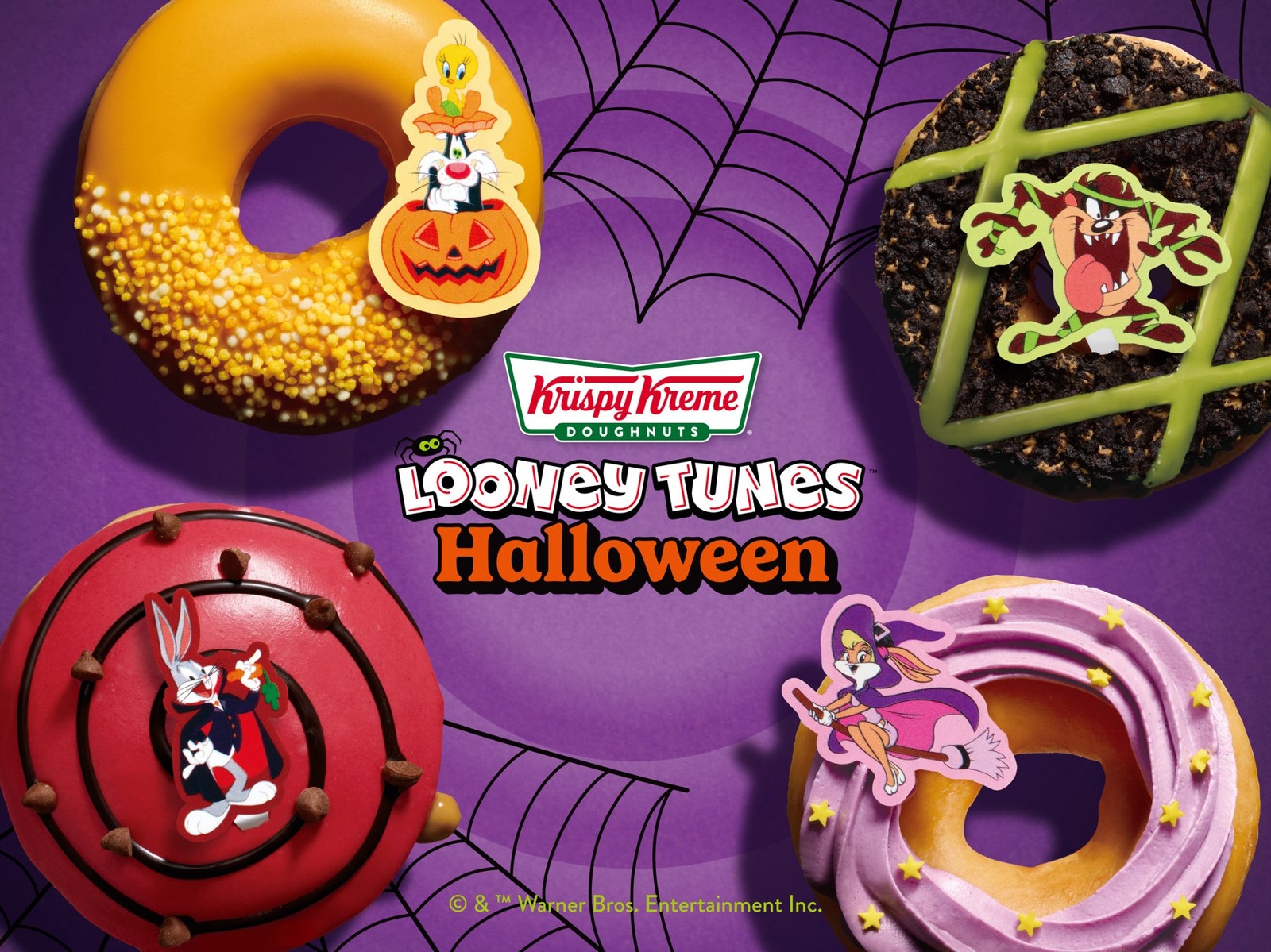 ルーニー・テューンズ×クリスピー・クリーム・ドーナツのハロウィン限定ドーナツ4種