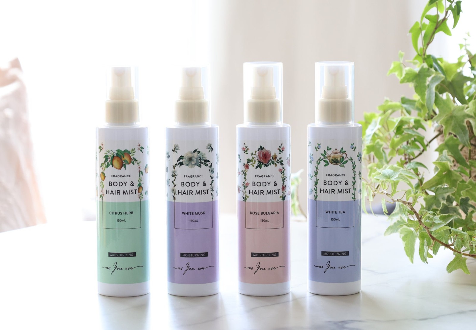 as you areボディ&ヘアミスト 4つの香り(150mL)