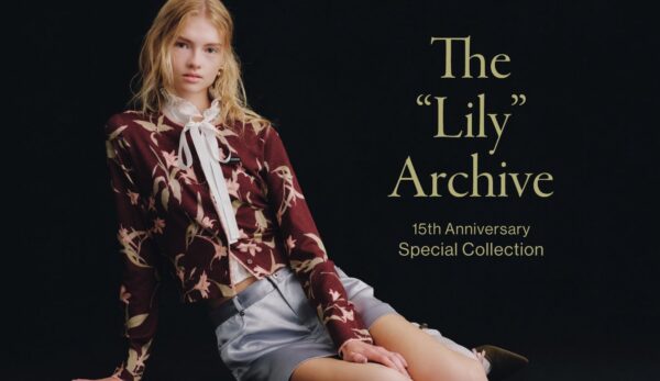 LILY BROWN「15th Anniversary」スカラップトリムニットカーディガン／フリルティアードキャミワンピース