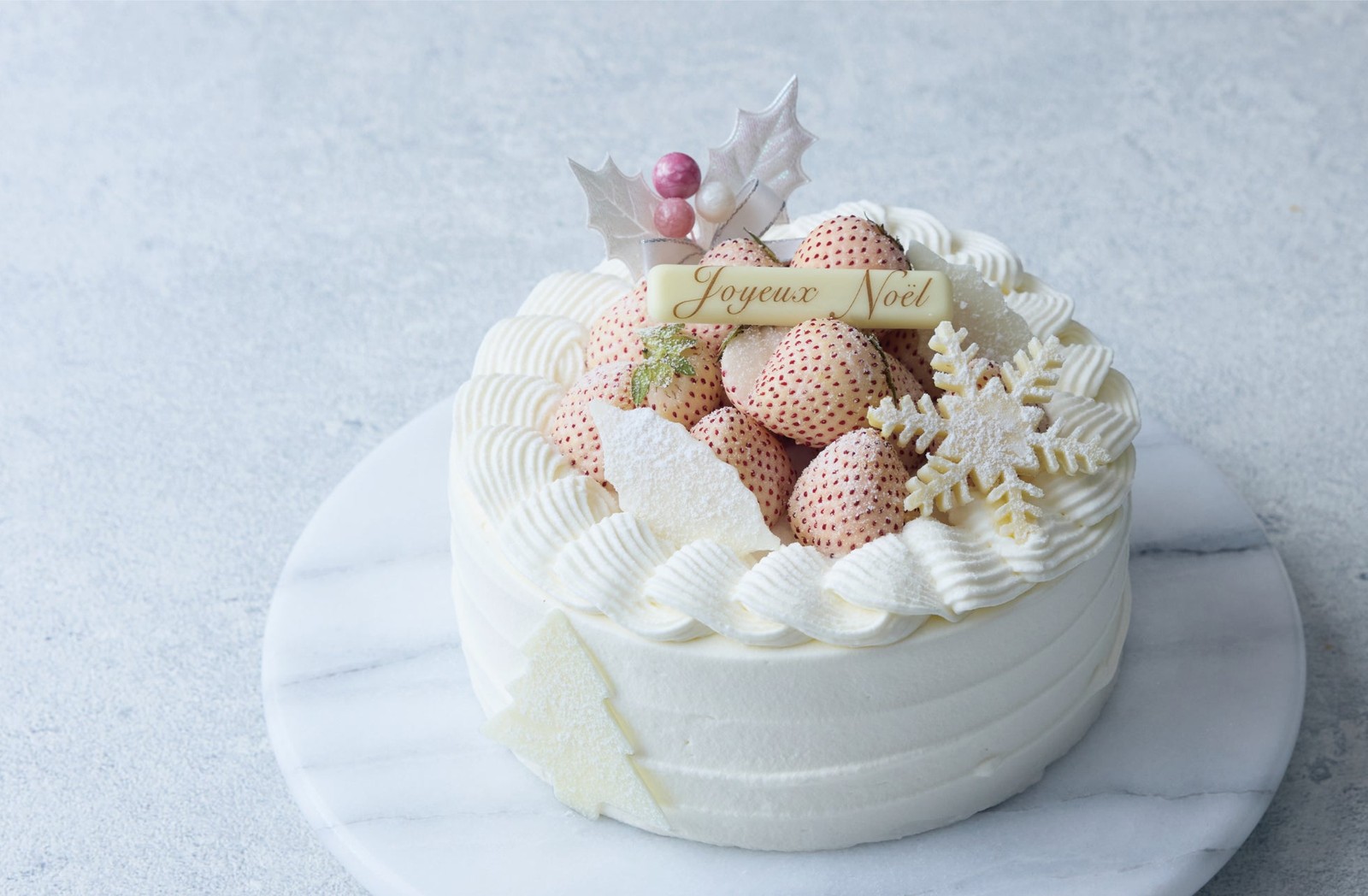 白苺のクリスマスショートケーキ