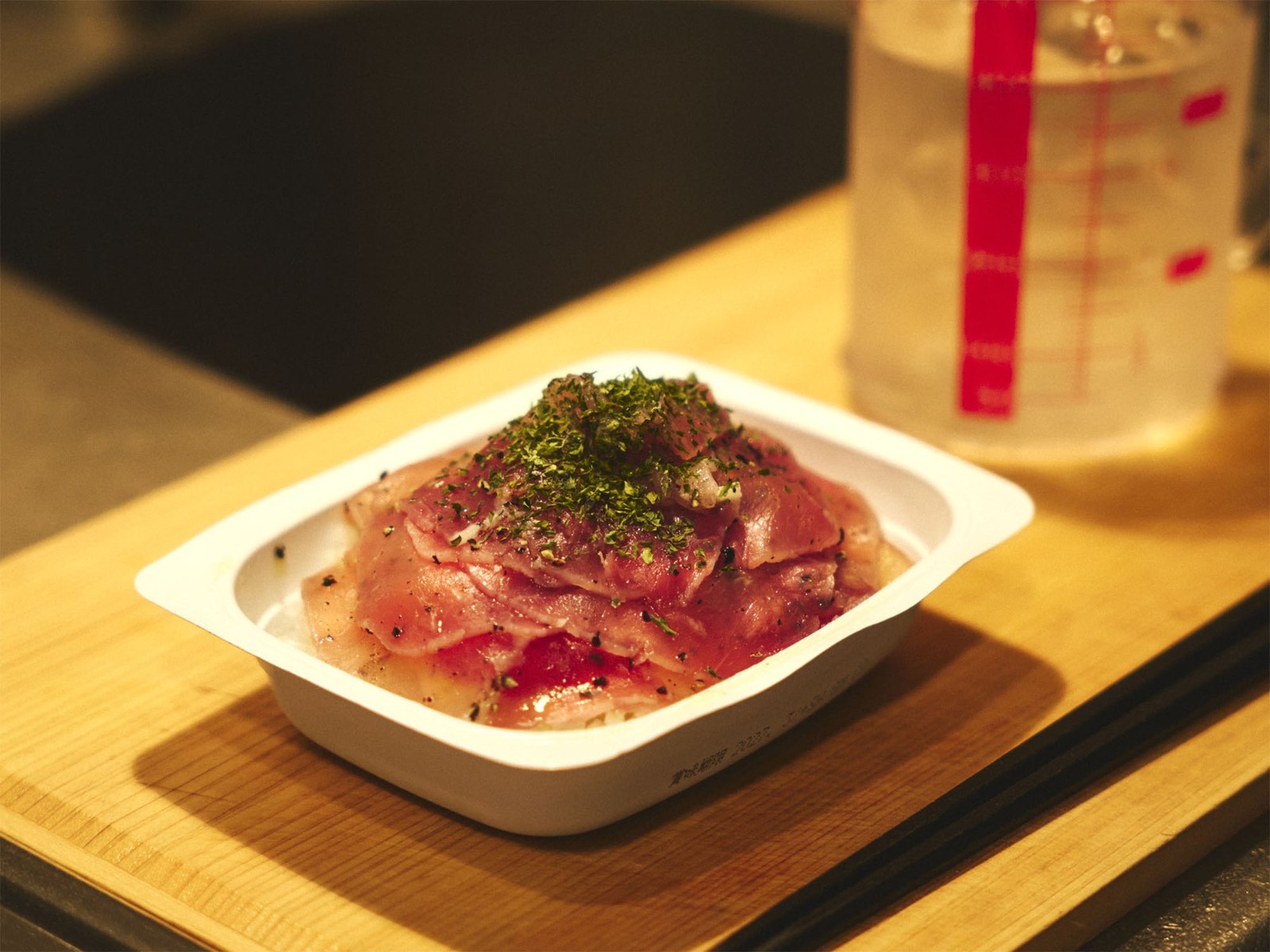 限界わさび生ハム丼。