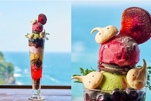 ブラックベリーとカシスのゴーストパフェ