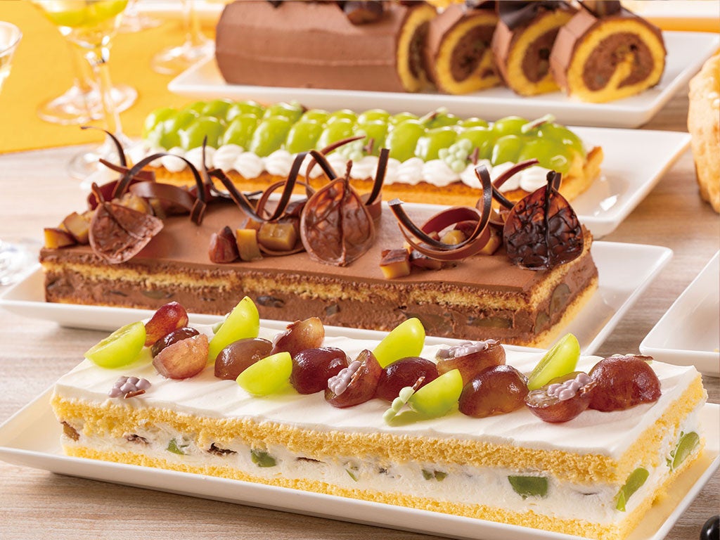 ぶどうや栗のケーキ各種